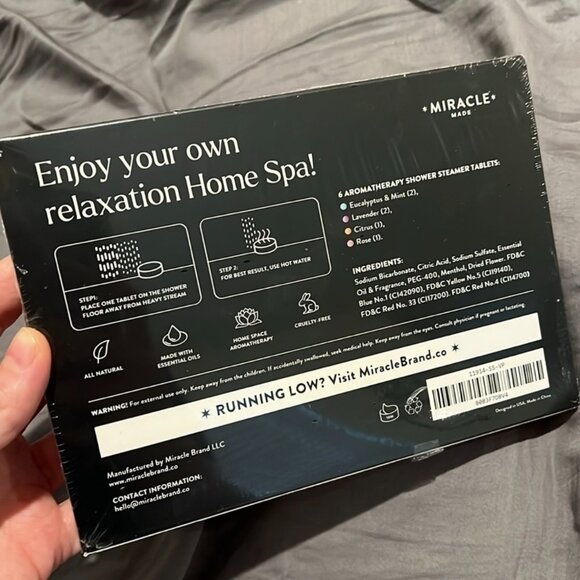 NEW Miracle Made Variety Pack Aromatherapy Shower Steamers - 6 Tabs - Picture 2 of 8